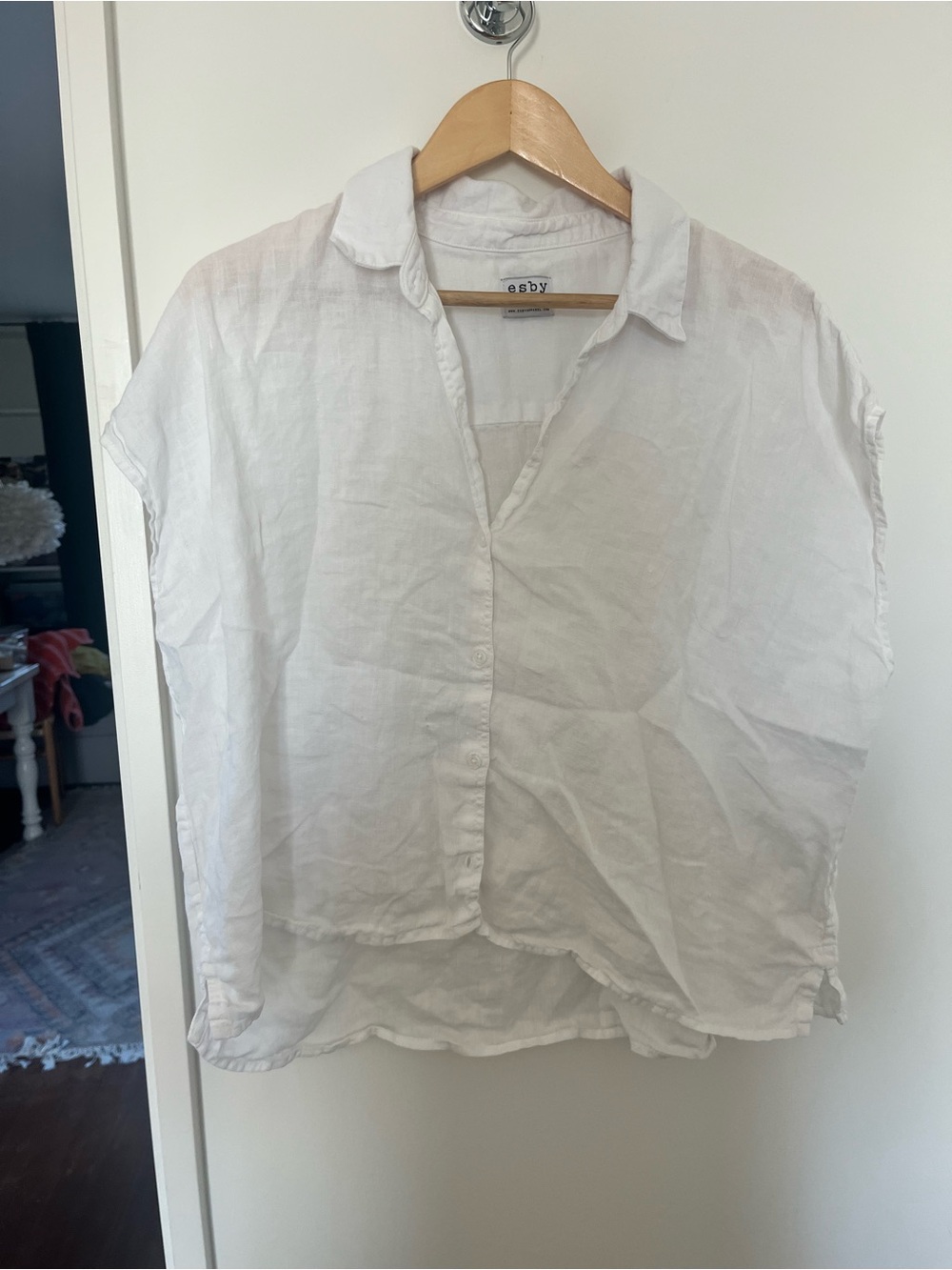 Esby linen sleeveless blouse large